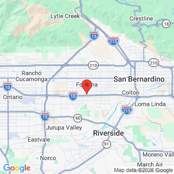 Map to Fontana Dental Clinic office in Fontana, CA