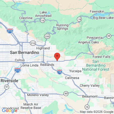 Map to  office in Mentone, CA
