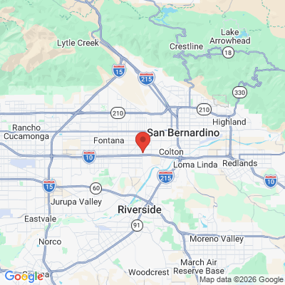 Map to  office in Rialto, CA