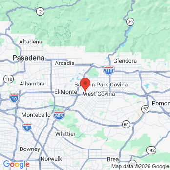 Map to Baldwin Park Dental Center office in Baldwin Park, CA