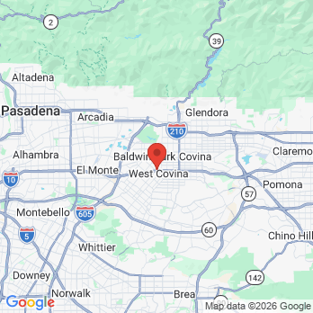 Map to Dental Wellness of West Covina office in West Covina, CA