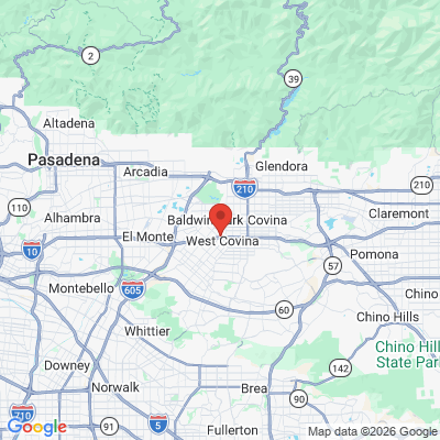Map to Dental Wellness of West Covina office in West Covina, CA
