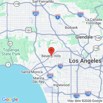 Map to Rick Glassman, DDS office in Beverly Hills, CA