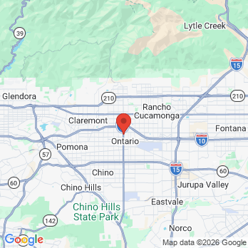 Map to Evan C. Baker D.D.S. office in Ontario, CA