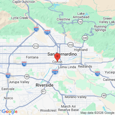 Map to  office in Colton, CA