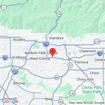 Map to Dentist of west Covina office in West Covina, CA