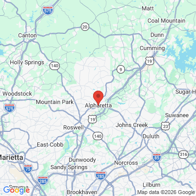Map to  office in Alpharetta, GA
