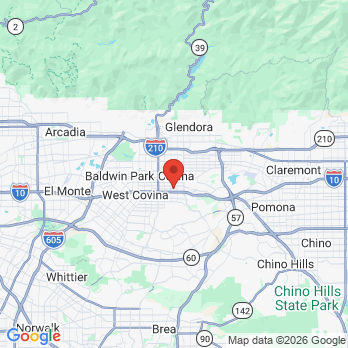 Map to Arnold Dental Group office in Covina, CA