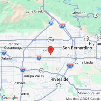 Map to The Art of Smiles Dentistry office in Fontana, CA