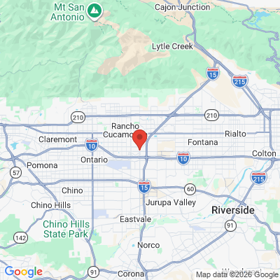 Map to Golden Smiles Dental  office in Rancho Cucamonga, CA