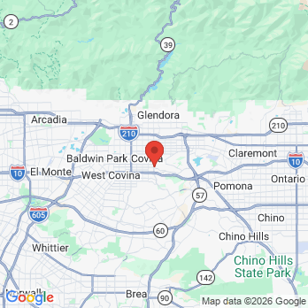 Map to Covina Hills Dental office in Covina, CA