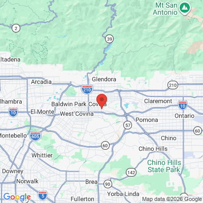 Map to Covina Hills Dental office in Covina, CA