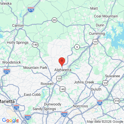 Map to  office in Alpharetta, GA