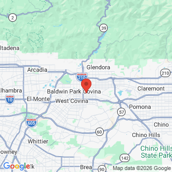 Map to Michael C. Huang, DDS office in Covina, CA