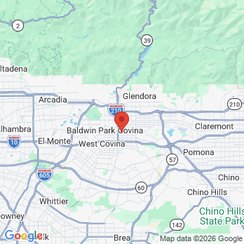 Map to Aaron Gudiño state of the art general dentistry.  office in Covina, CA