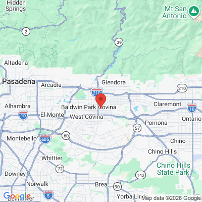 Map to Aaron Gudiño state of the art general dentistry.  office in Covina, CA