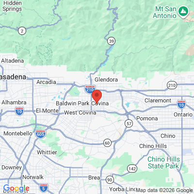 Map to College Street Dental office in Covina, CA