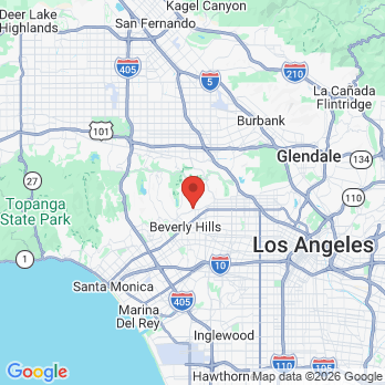 Map to Sunset Pearl Dental office in West Hollywood, CA