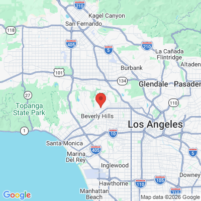 Map to Sunset Pearl Dental office in West Hollywood, CA