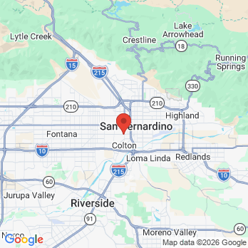 Map to Brenda Miller  office in San Bernardino, CA