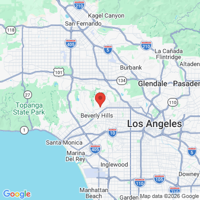 Map to Drs. Toth, Corsun and Forrai DDS office in West Hollywood, CA
