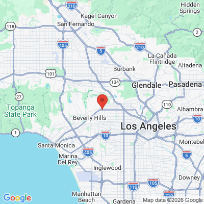 Map to The Gleamery office in West Hollywood, CA