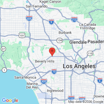 Map to The Gleamery office in West Hollywood, CA