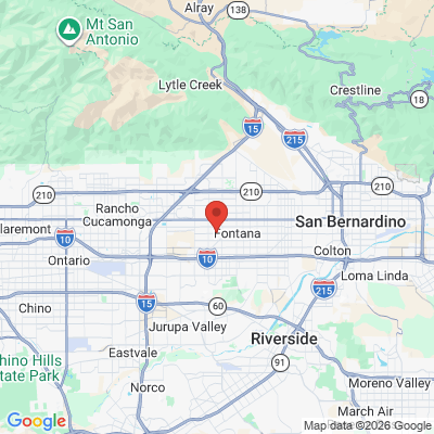Map to  office in Fontana, CA