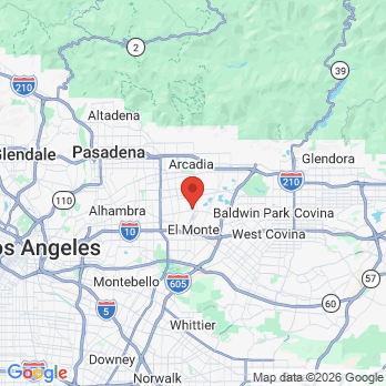 Map to Lower Azusa Dental office in El Monte, CA
