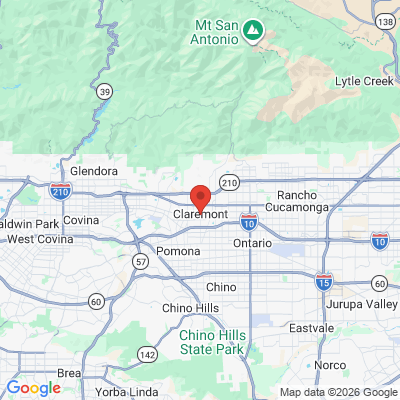 Map to Claremont Smile Design office in Claremont, CA