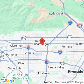 Map to Paris Dental & Aesthetics office in Rancho Cucamonga, CA