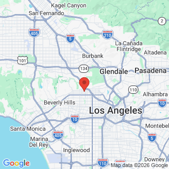 Map to Hollywood Dental Care office in Los Angeles, CA
