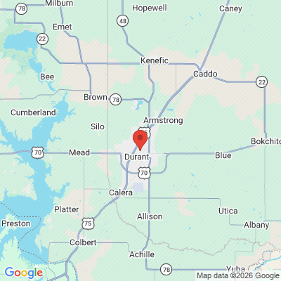 Map to  office in Durant, OK
