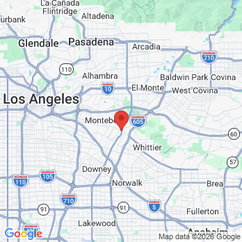 Map to Bright Smile Dental office in Pico Rivera, CA