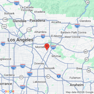 Map to PhD Dental of Pico Rivera  office in Pico Rivera, CA