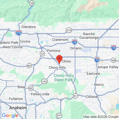 Map to Grandview Endodontics  office in Chino, CA