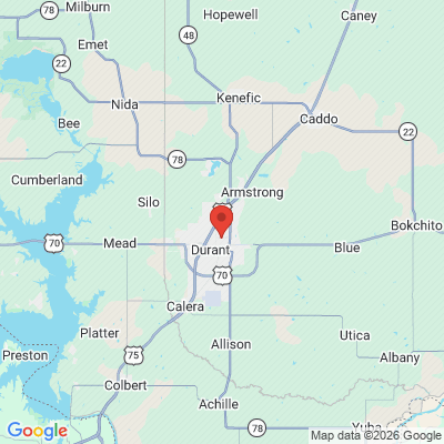 Map to  office in Durant, OK