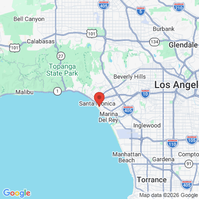 Map to Roya E Levi DDS office in Santa Monica, CA