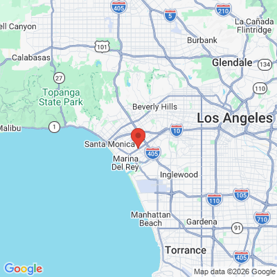 Map to Dr. Bruce King DDS office in los angeles, CA