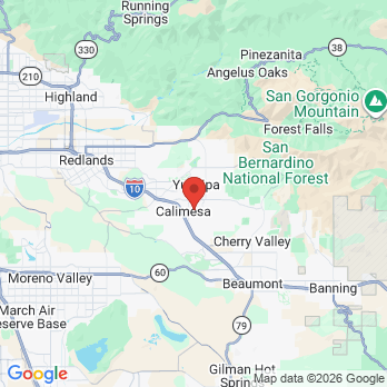 Map to Calimesa Dental office in Yucaipa, CA