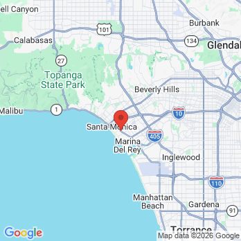 Map to The Gleamery Santa Monica office in West Hollywood, CA