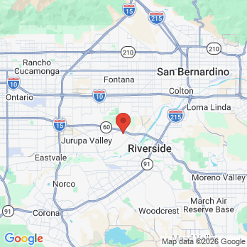 Map to happy dental practice office in Riverside, CA