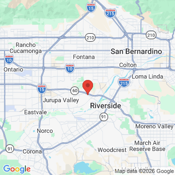 Map to happy dental practice office in Riverside, CA