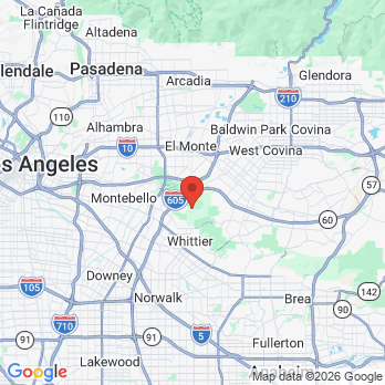 Map to Gregory J Moegling DDS office in Whittier, CA
