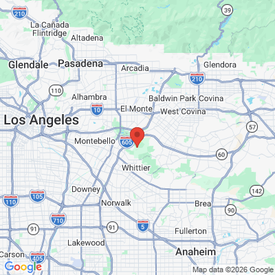 Map to Gregory J Moegling DDS office in Whittier, CA