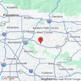 Map to Maria Balce, DDS, Inc office in Hacienda Heights, CA