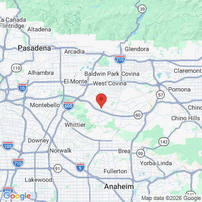Map to Maria Balce, DDS, Inc office in Hacienda Heights, CA