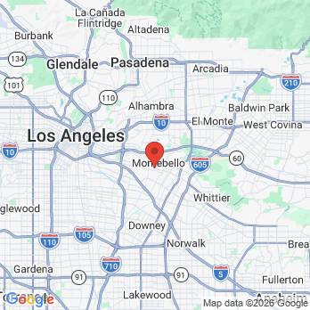 Map to Whittier Palm Dental office in Montebello, CA