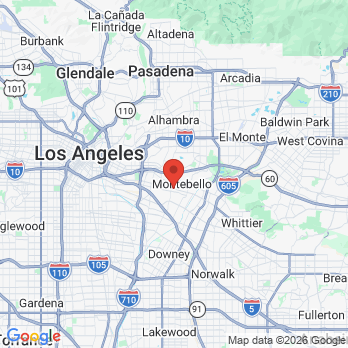 Map to Greenwood Dental office in Montebello, CA