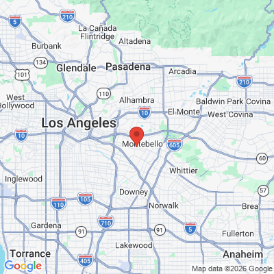 Map to Greenwood Dental office in Montebello, CA